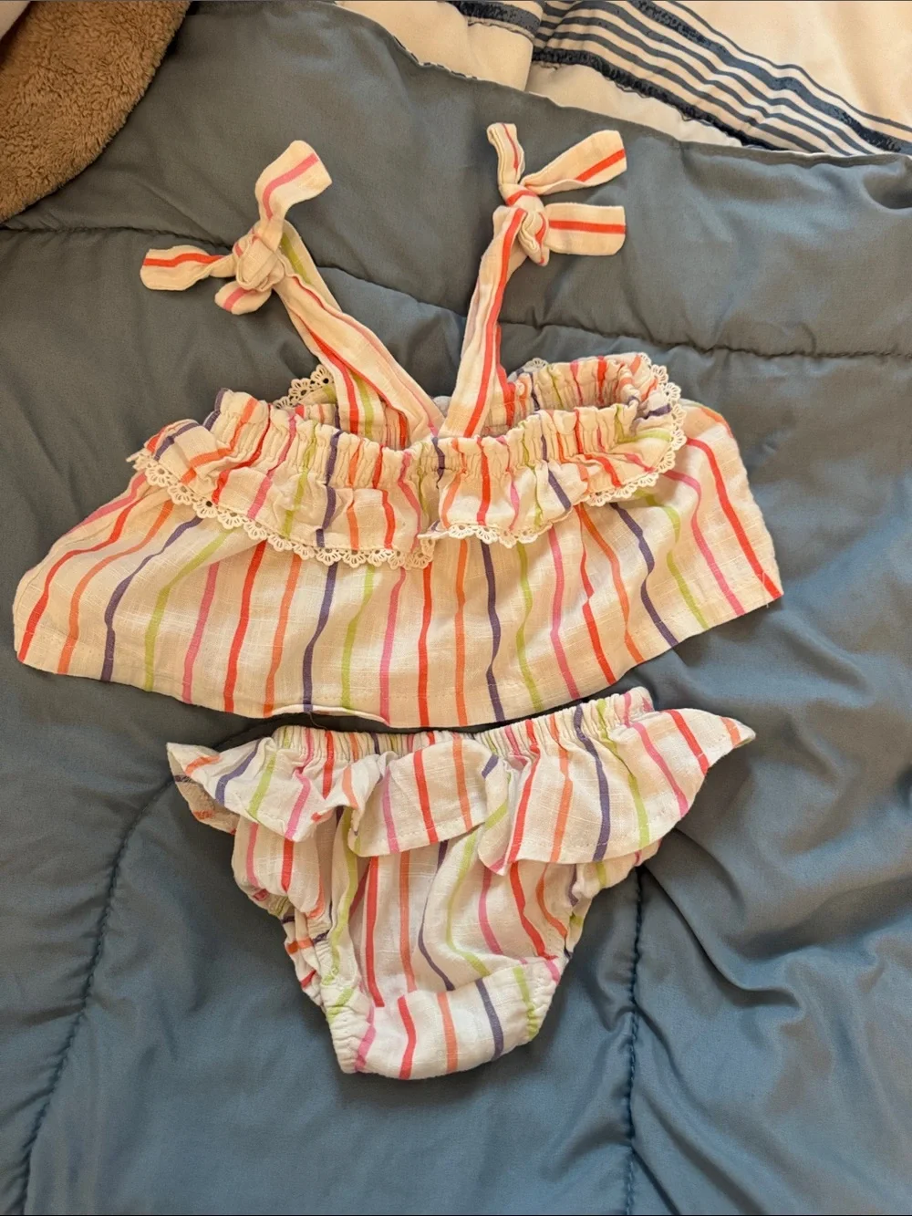 Striped Multicolor Baby Tankini Set - Kids Accessories